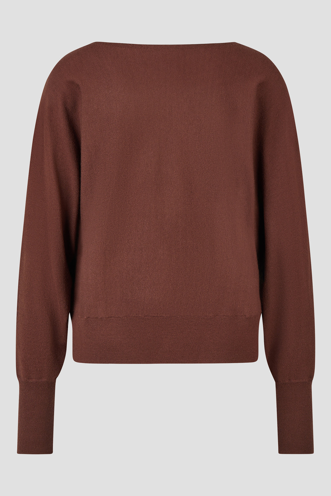 Barbara Lebek Chocolate Brown Wide Neck Jumper 15755062