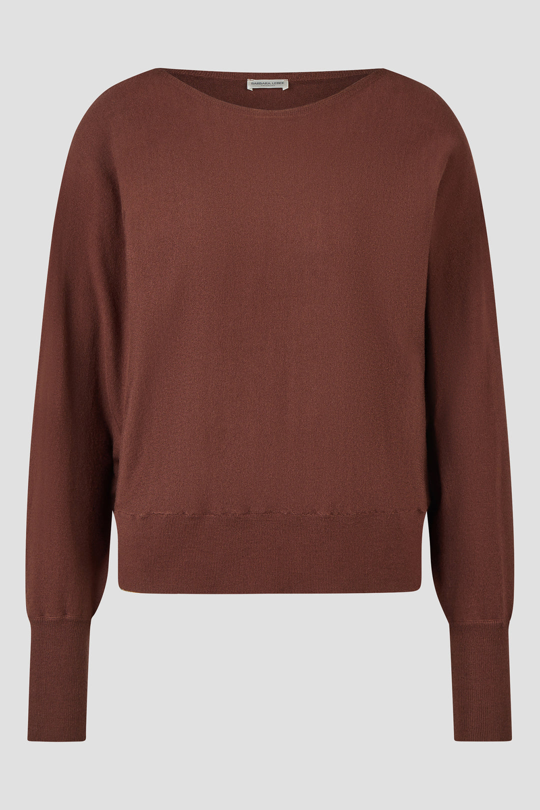Barbara Lebek Chocolate Brown Wide Neck Jumper 15755062