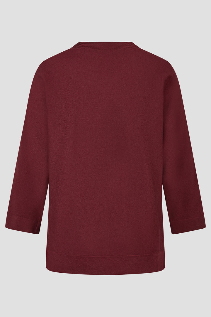 Barbara Lebek Dark Berry Rib Detail Jumper 15612062