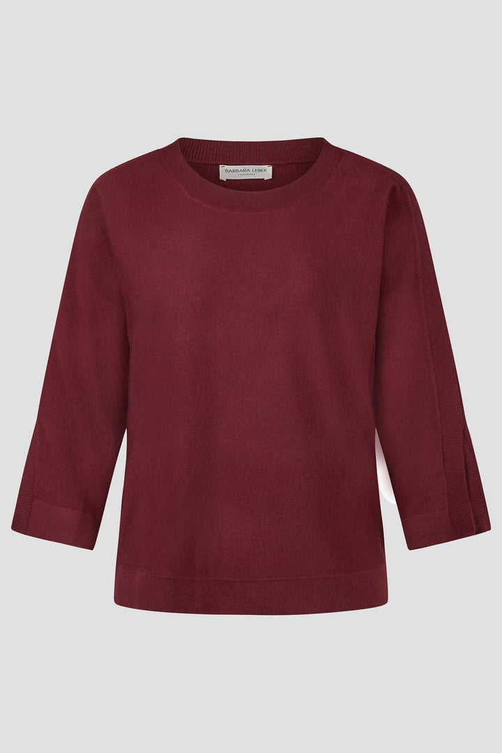 Barbara Lebek Dark Berry Rib Detail Jumper 15612062