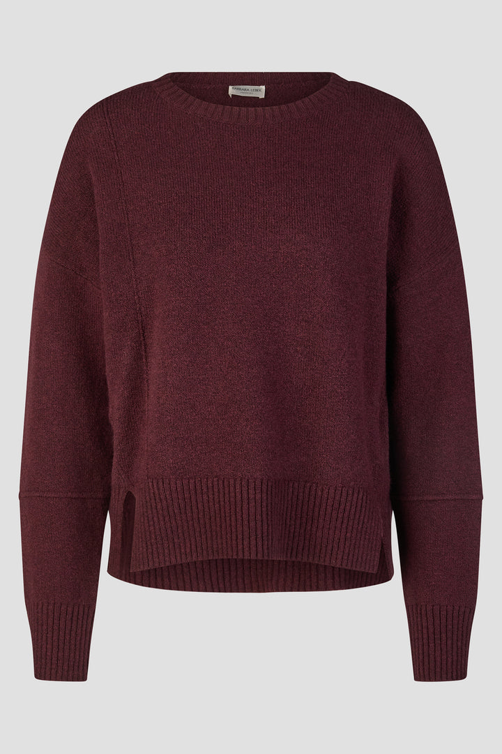 Barbara Lebek Dark Berry Split Hem Jumper 15652062