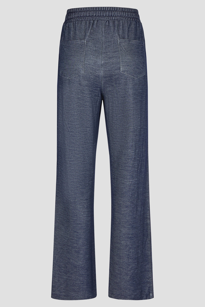 Barbara Lebek Dark Indigo Drawstring Waist Trousers 15241062