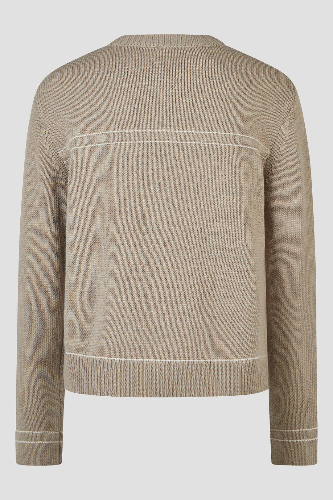 Barbara Lebek Grege Beige Knit Cardigan Jacket 15562062