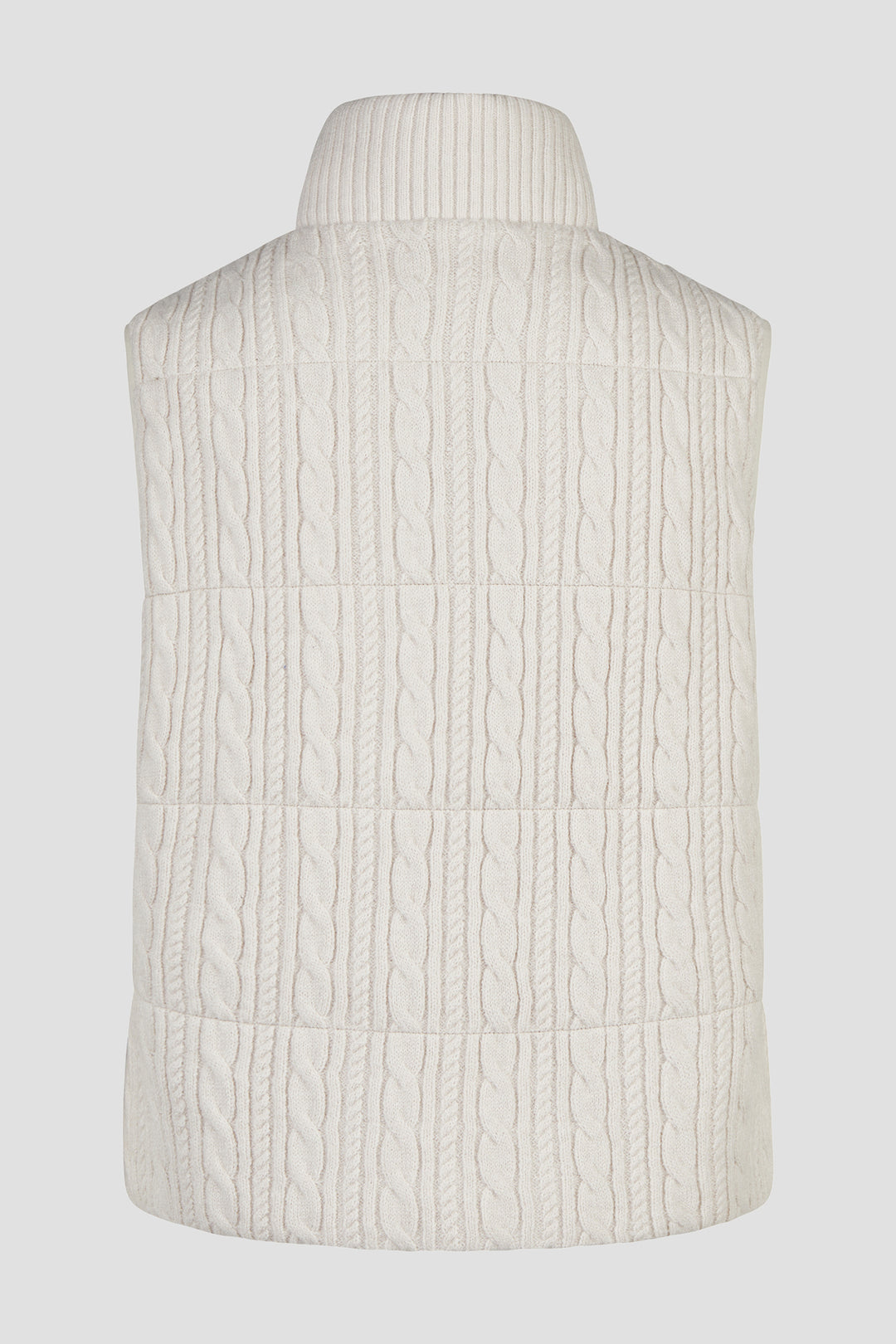 Barbara Lebek Panna Cotta Cream Cable Knit Reversible Gilet 15822062