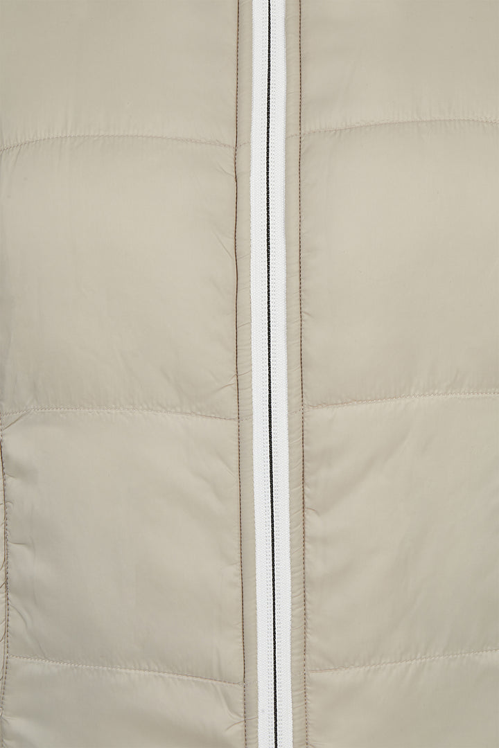 Barbara Lebek Panna Cotta Cream Cable Knit Reversible Gilet 15822062