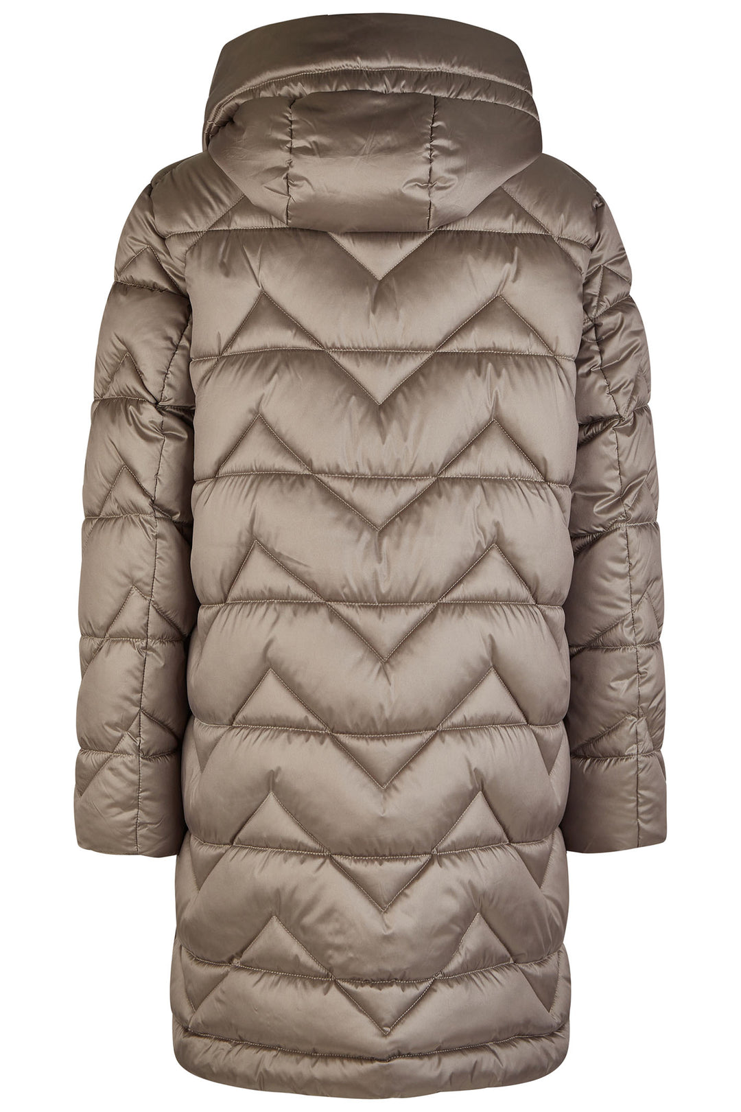 Barbara Lebek Shortcoat Taupe Down Free With Hood 10450042 305 - Shirley Allum Boutique