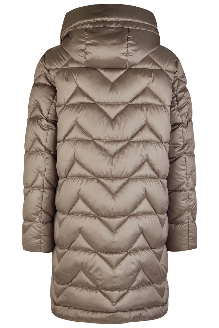 Barbara Lebek Shortcoat Taupe Down Free With Hood 10450042 305 - Shirley Allum Boutique
