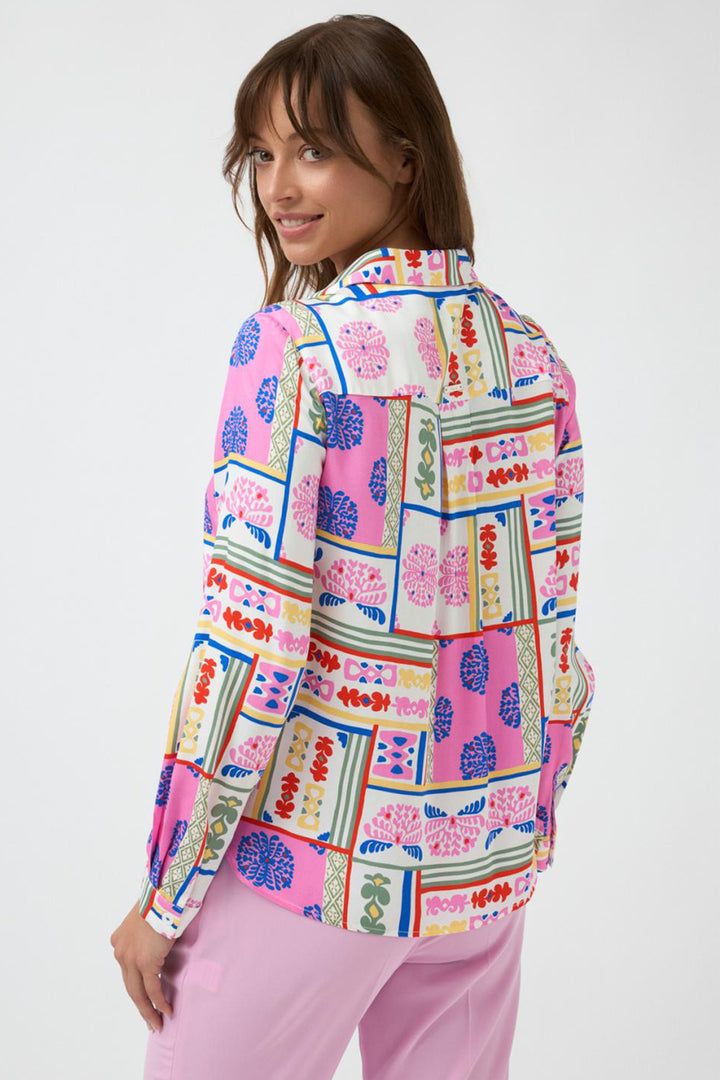 Bariloche Shirt Berino Natural Pink Print 3793668 - Shirley Allum Boutique