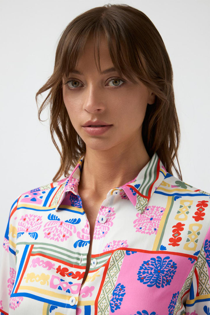 Bariloche Shirt Berino Natural Pink Print 3793668 - Shirley Allum Boutique