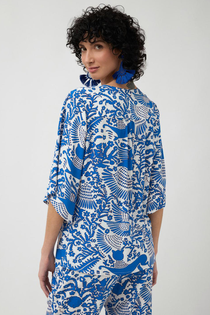 Bariloche Shirt Destin Blue Print 3794645 - Shirley Allum Boutique