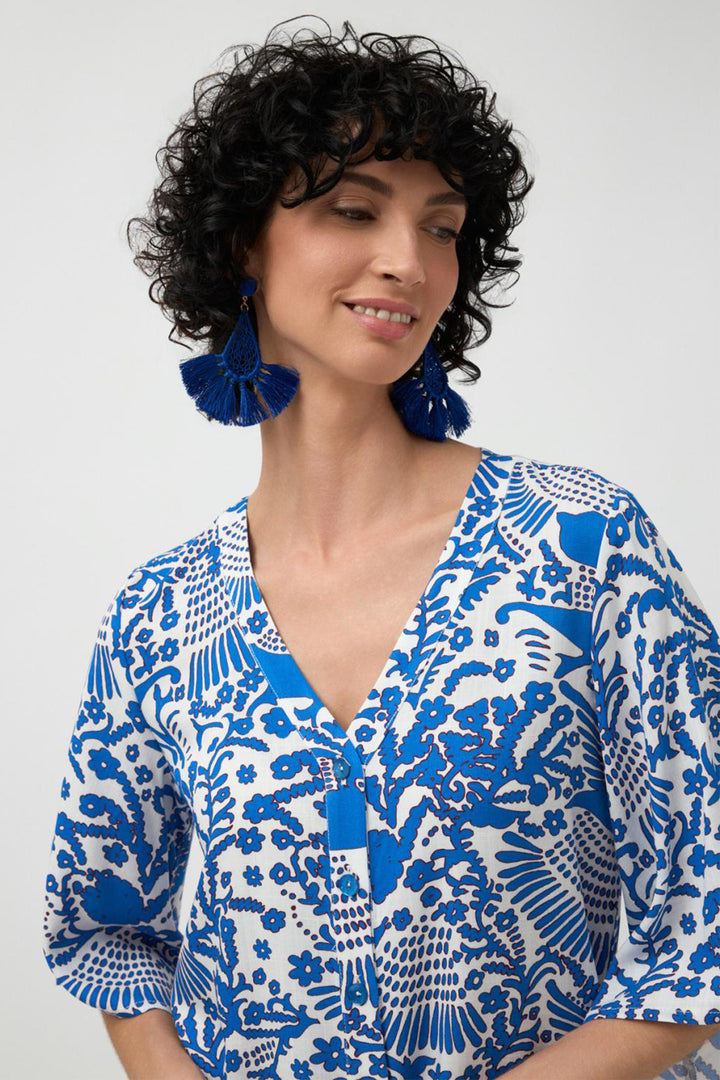 Bariloche Shirt Destin Blue Print 3794645 - Shirley Allum Boutique