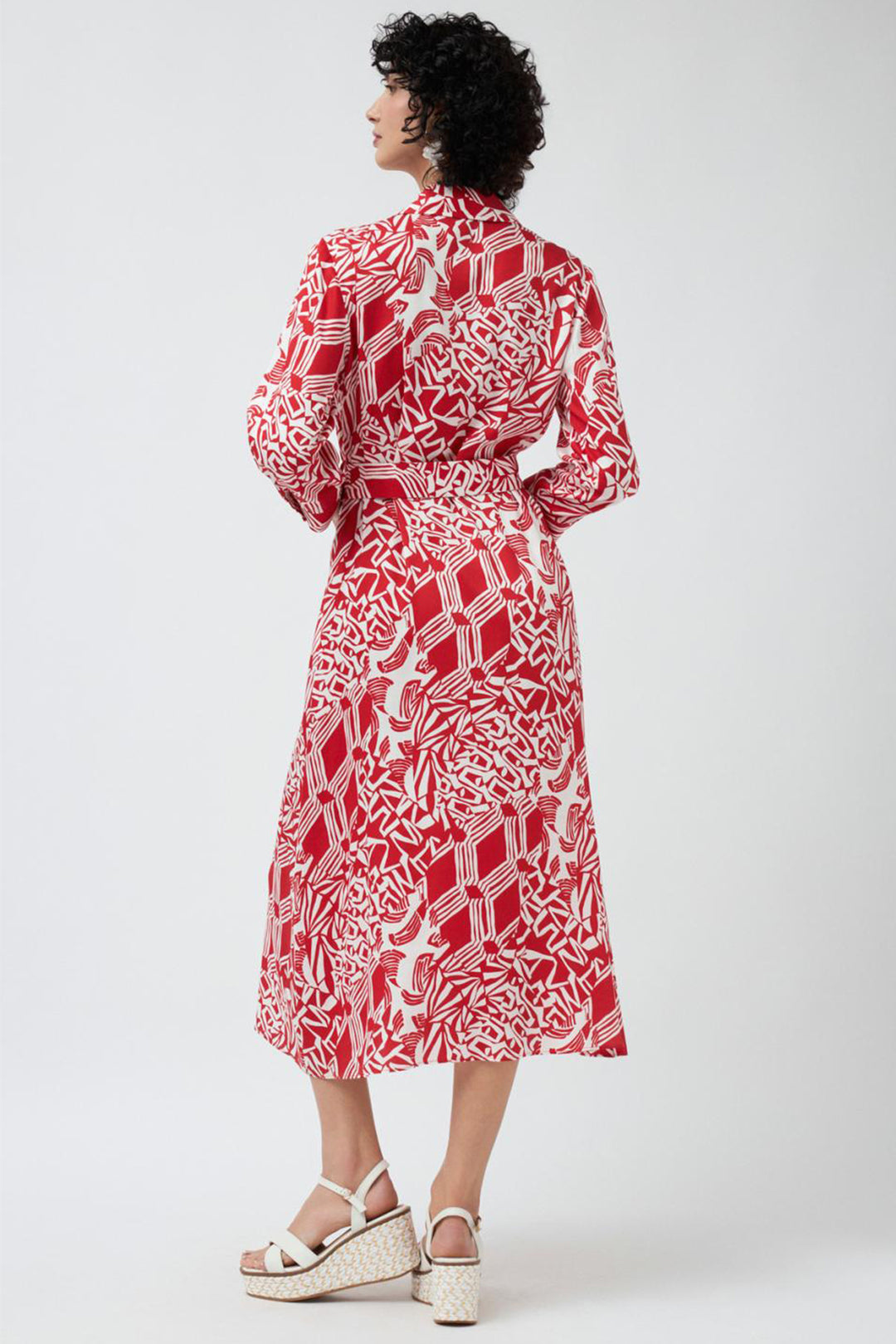Bariloche Shirt Dress Ibiza Red Print - Shirley Allum Boutique