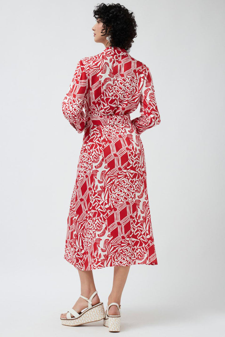 Bariloche Shirt Dress Ibiza Red Print - Shirley Allum Boutique