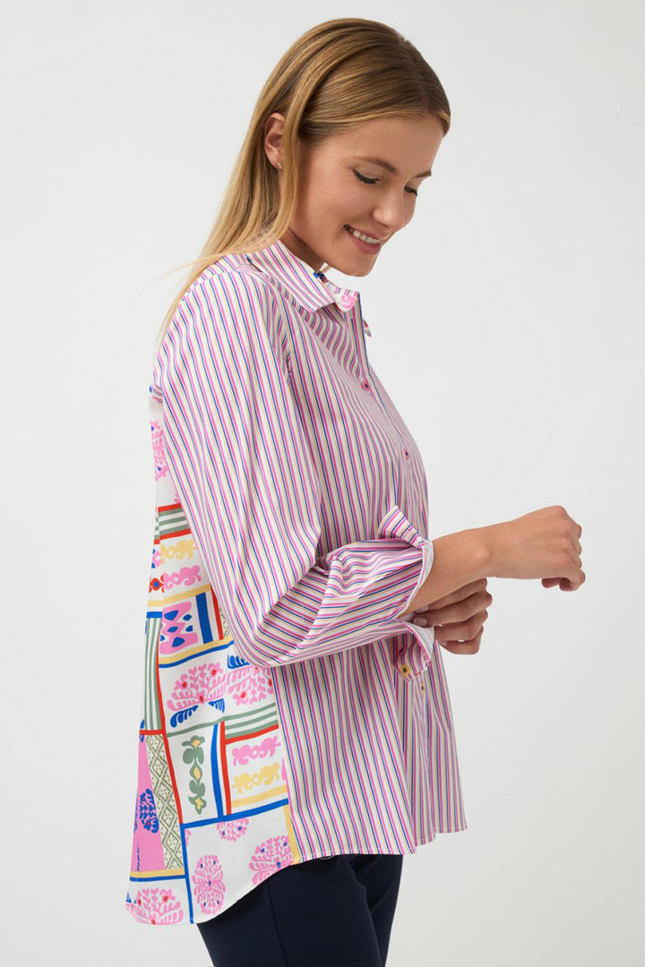 Bariloche Shirt Lorica Rose Pink Stripe - Shirley Allum Boutique