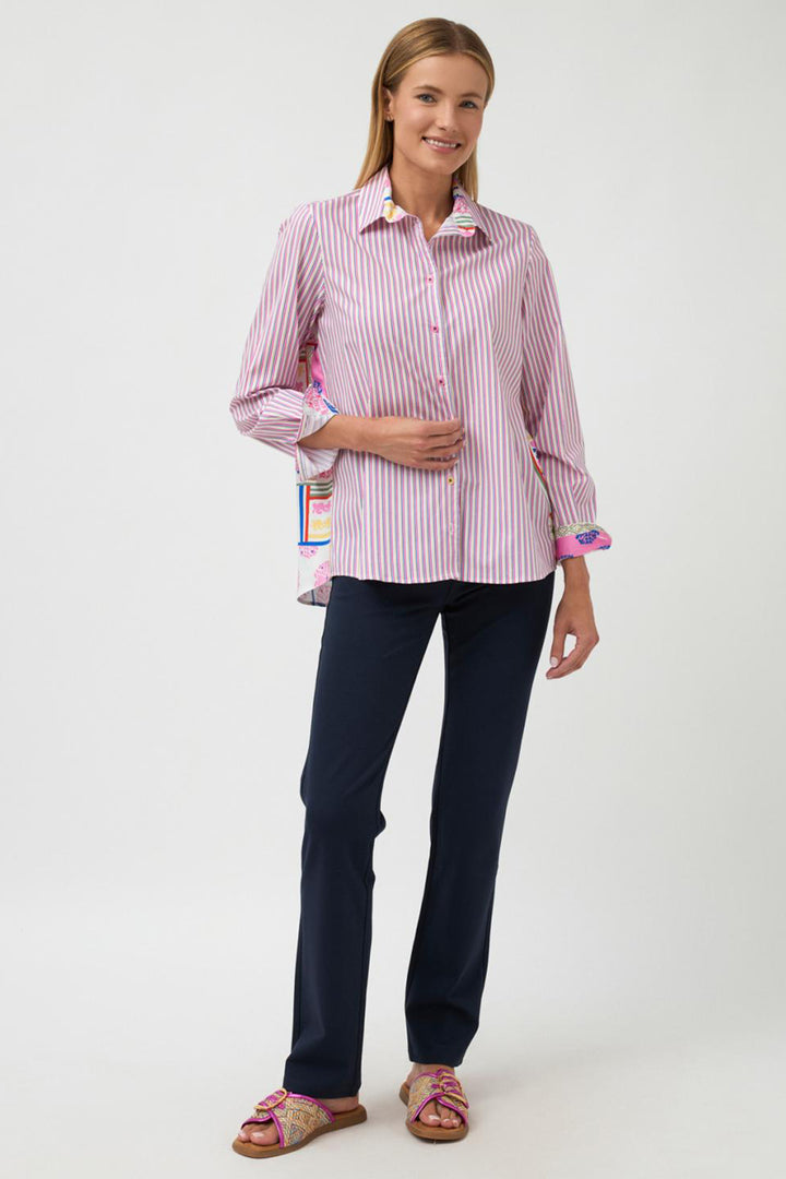 Bariloche Shirt Lorica Rose Pink Stripe - Shirley Allum Boutique