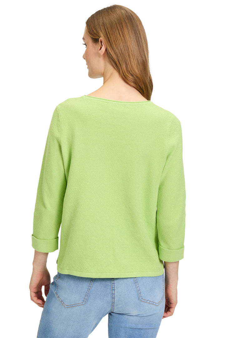 Betty Barclay Jumper Green Wide Neck 5233 1129 5338 - Shirley Allum Boutique