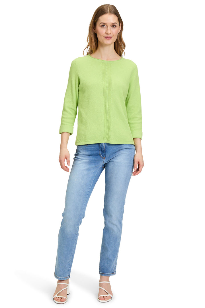 Betty Barclay Jumper Green Wide Neck 5233 1129 5338 - Shirley Allum Boutique