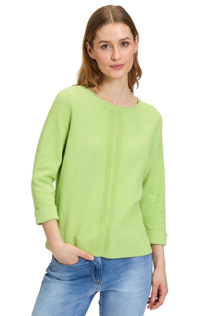 Betty Barclay Jumper Green Wide Neck 5233 1129 5338 - Shirley Allum Boutique