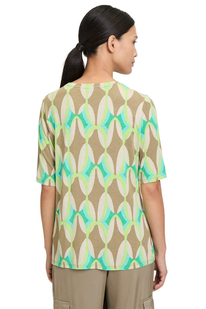Betty Barclay T-Shirt Top Beige Print 2392 1174 5856 - Shirley Allum Boutique