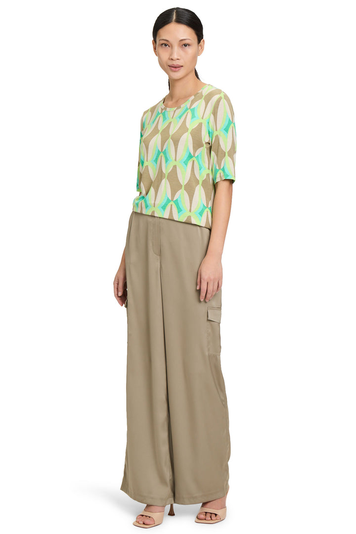 Betty Barclay T-Shirt Top Beige Print 2392 1174 5856 - Shirley Allum Boutique