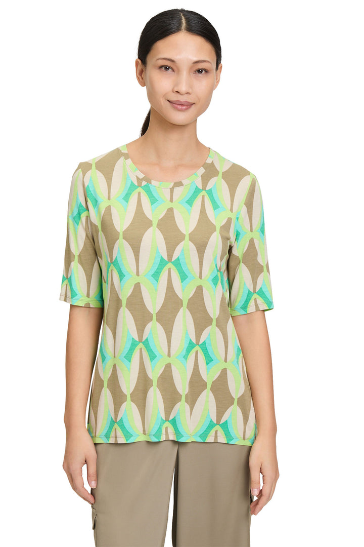 Betty Barclay T-Shirt Top Beige Print 2392 1174 5856 - Shirley Allum Boutique