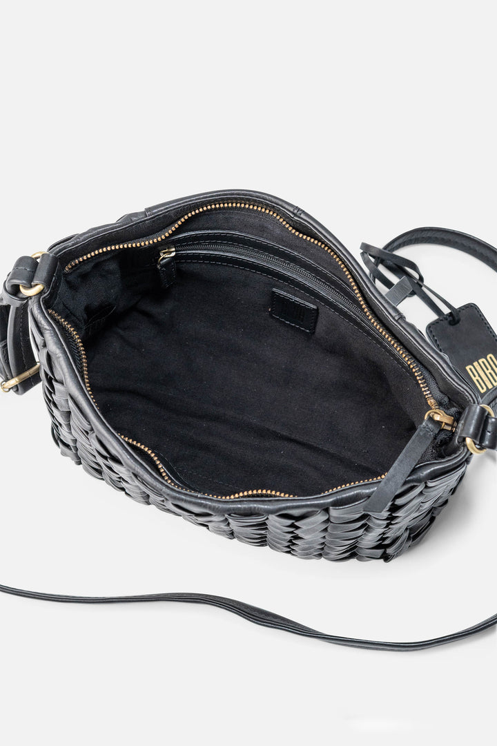 Biba Elk Black Woven Leather Cross Body Bag ELK2L, interior