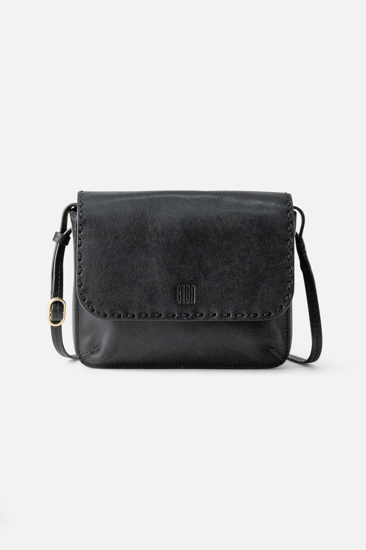 Biba Hatch Black Leather Cross Body Bag HAH1L, front view