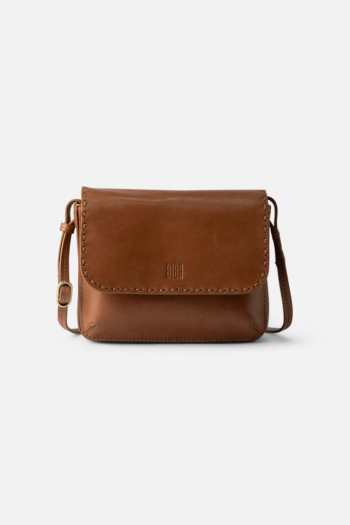 Biba Hatch Tan Brown Leather Cross Body Bag HAH1L, front view