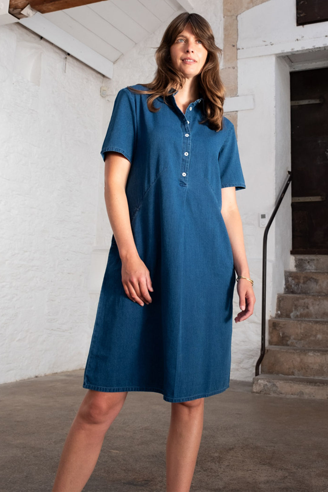 Bibico Alexa Shirt Dress Denim Blue - Shirley Allum Boutique