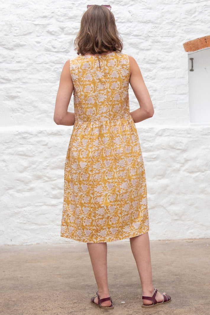 Bibico BS24WD004 Elaine Gold Bodhi Print Cotton Dress - Shirley Allum Boutique