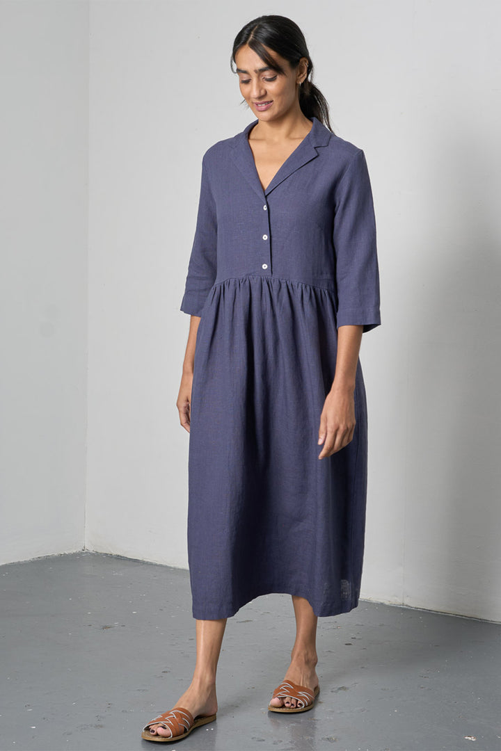 Bibico BS26WD005 Lilly Navy Long Linen Dress