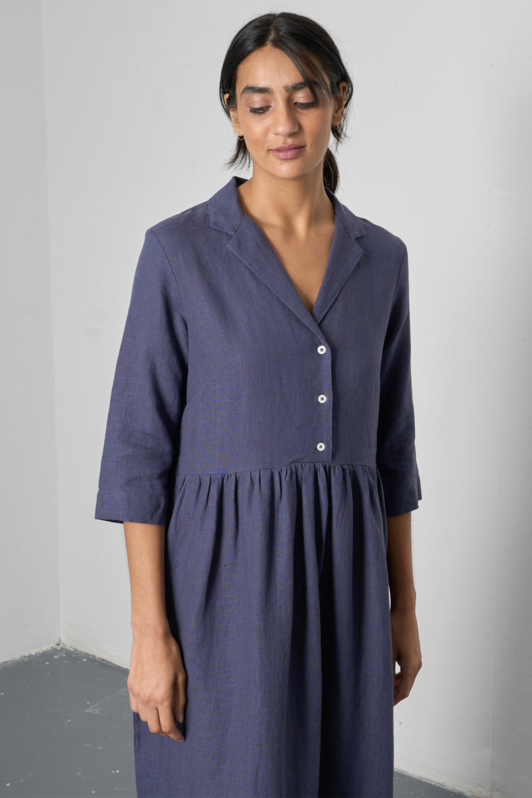 Bibico BS26WD005 Lilly Navy Long Linen Dress