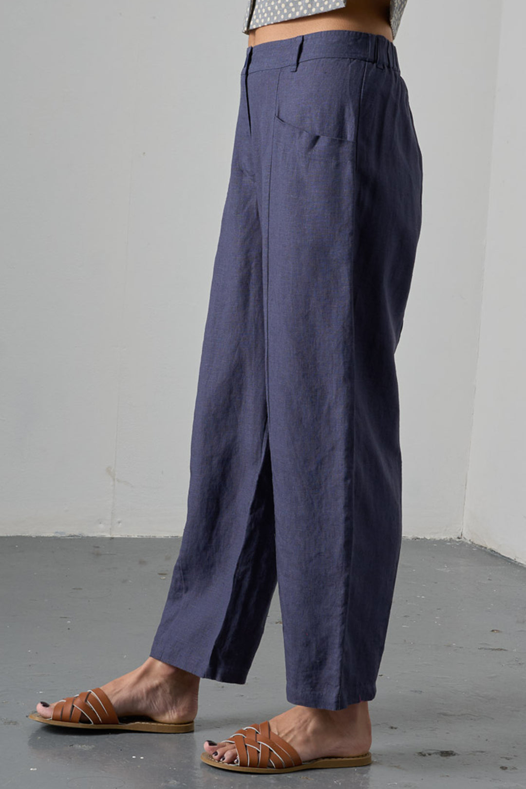 Bibico BS26WP007 Lorren Navy Linen Trousers