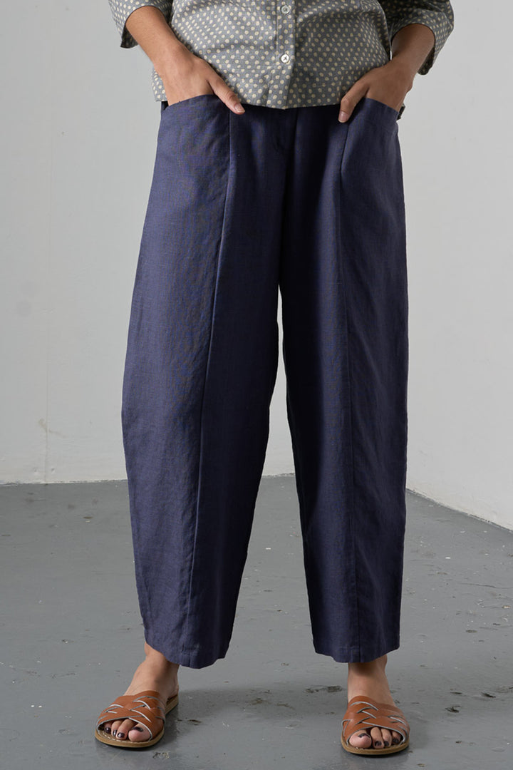 Bibico BS26WP007 Lorren Navy Linen Trousers