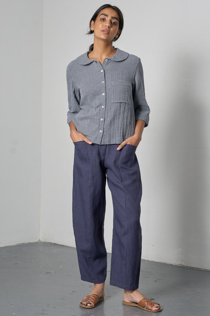 Bibico BS26WP007 Lorren Navy Linen Trousers