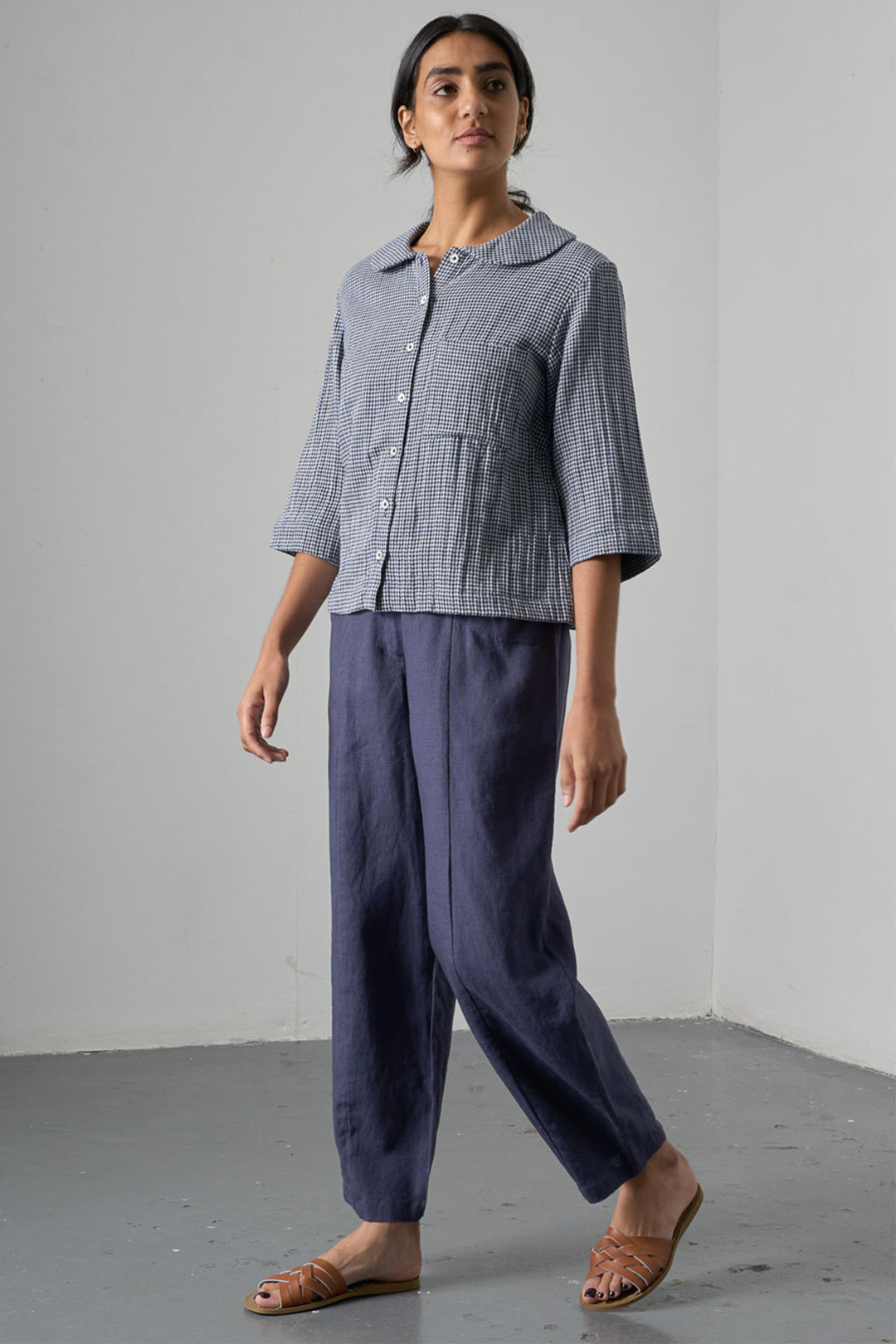Bibico BS26WP007 Lorren Navy Linen Trousers