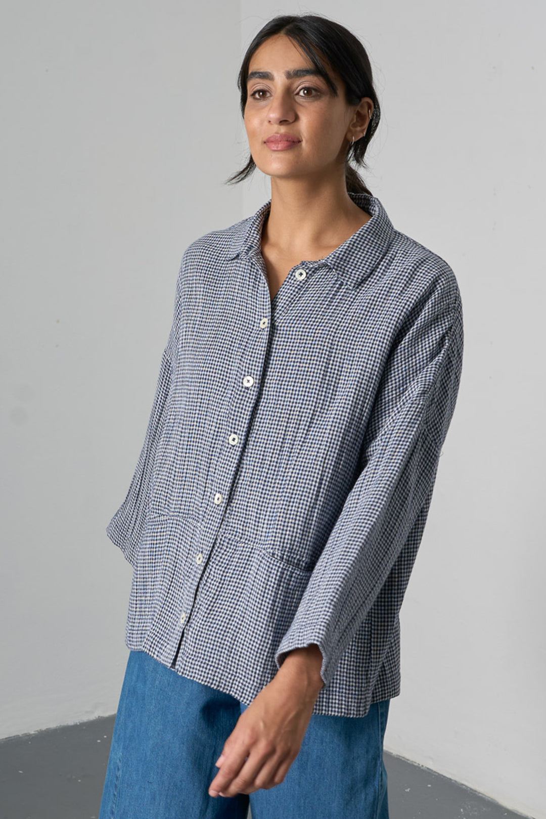 Bibico BS26WT001 Anya Relaxed Blue Denim Blouse