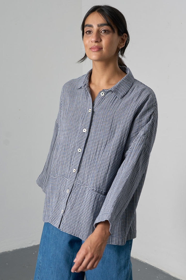 Bibico BS26WT001 Anya Relaxed Blue Denim Blouse