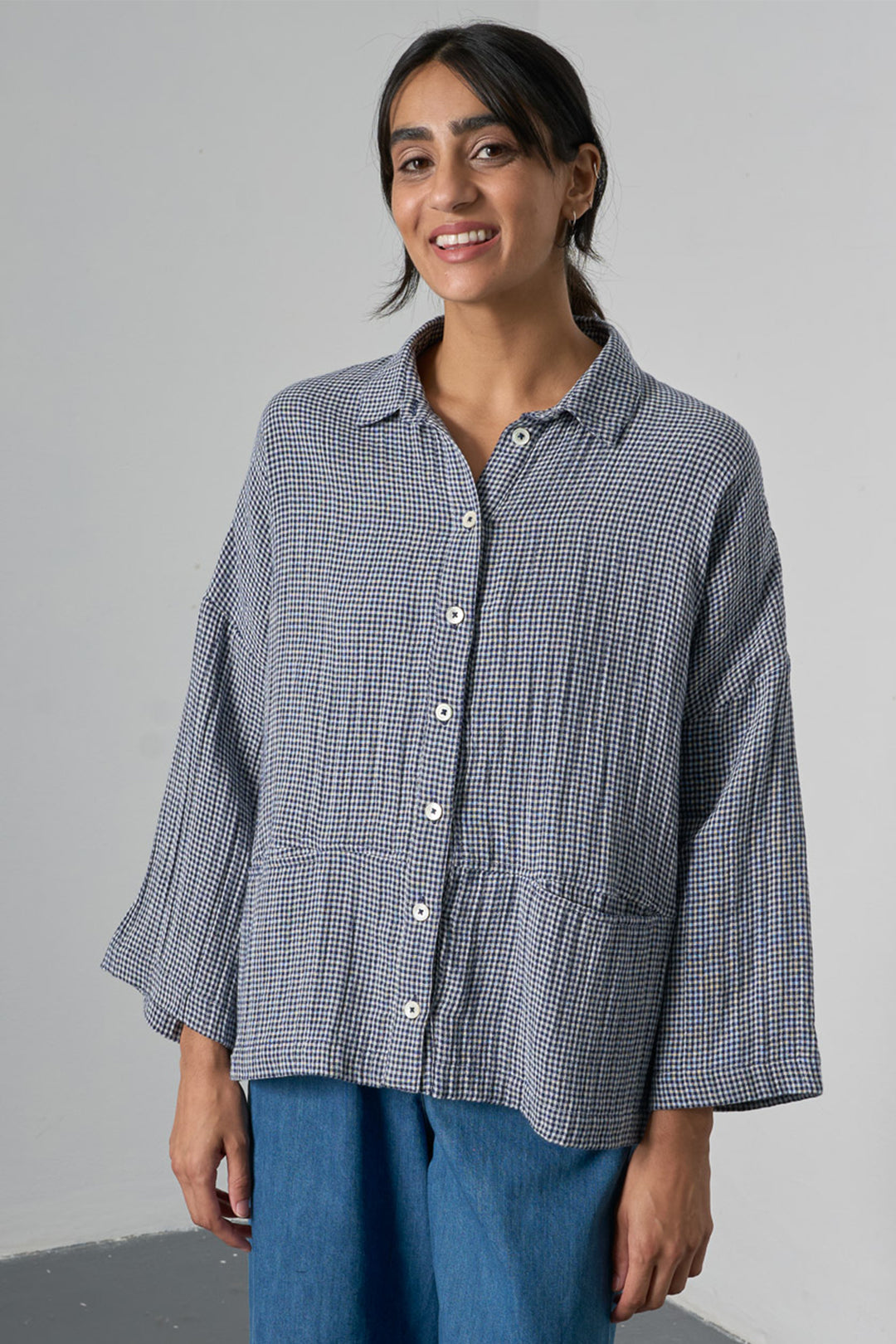 Bibico BS26WT001 Anya Relaxed Blue Denim Blouse