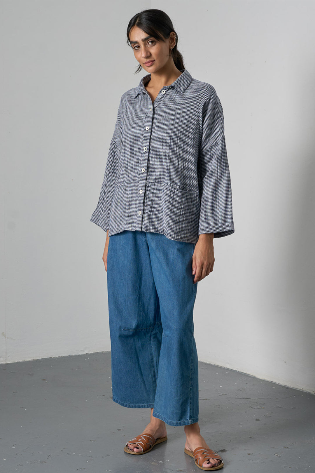 Bibico BS26WT001 Anya Relaxed Blue Denim Blouse