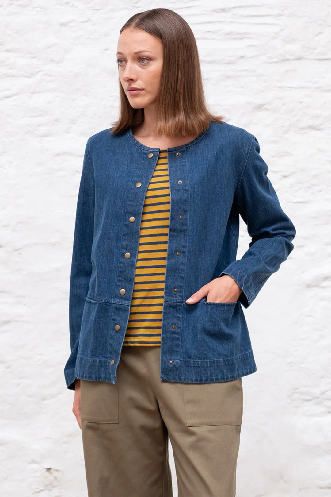 Bibico Jacket June Soft Structured Denim Blue - Shirley Allum Boutique