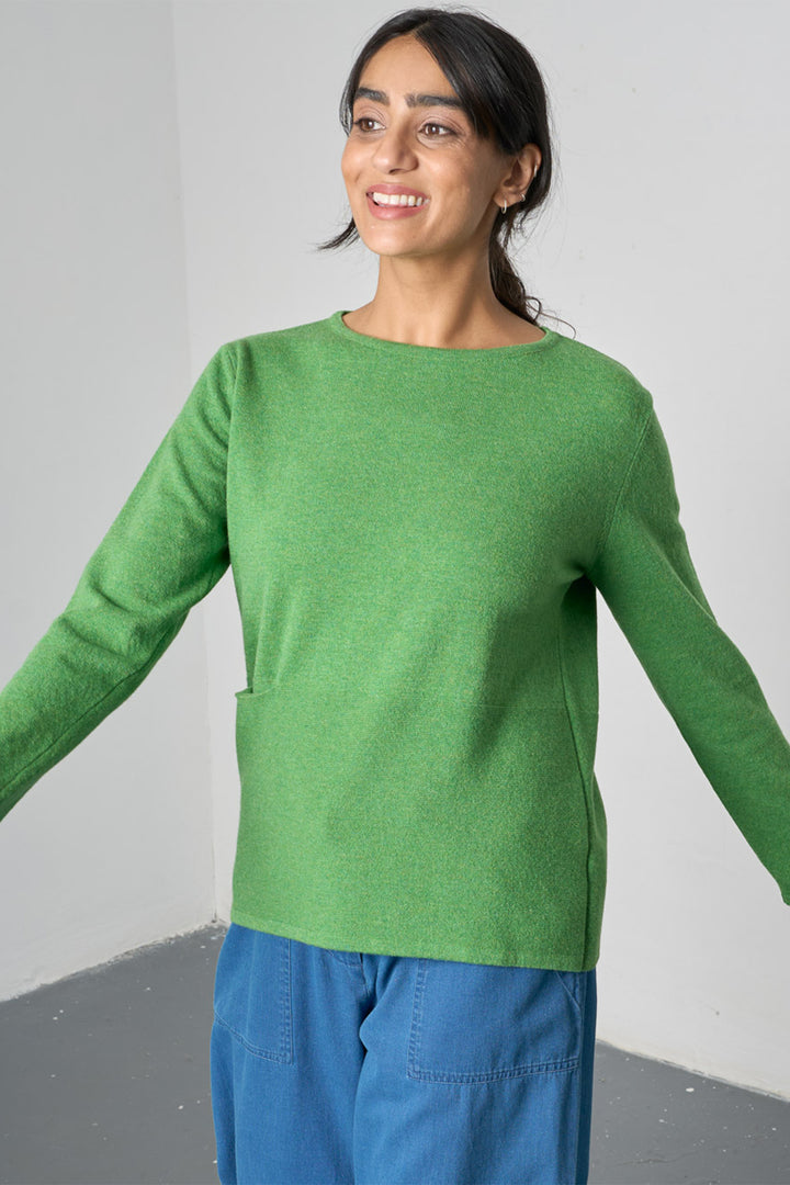 Bibico Lauren Watercress Green Long Sleeve Jumper BS26KT009
