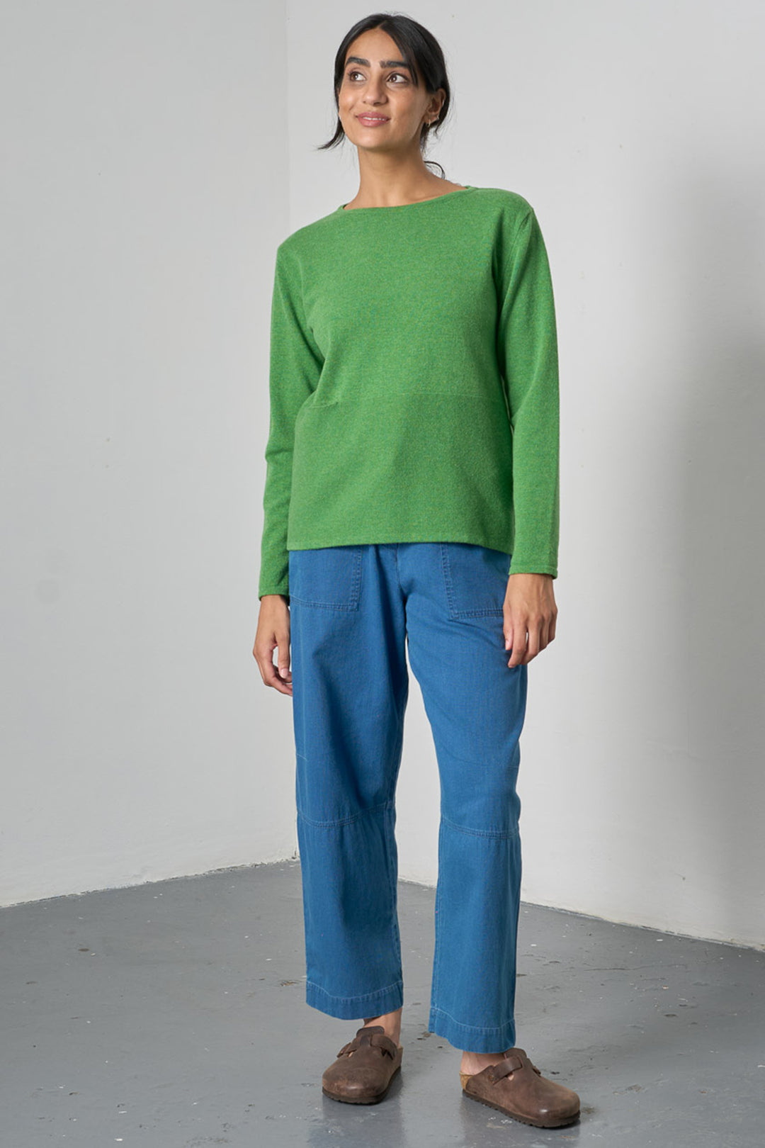 Bibico Lauren Watercress Green Long Sleeve Jumper BS26KT009
