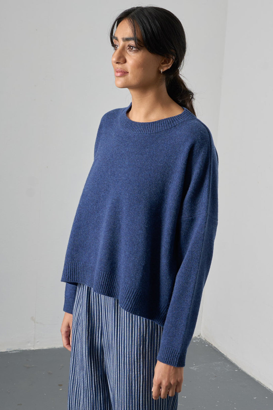 Bibico Layla Navy Merino Wool Jumper BS26KT007