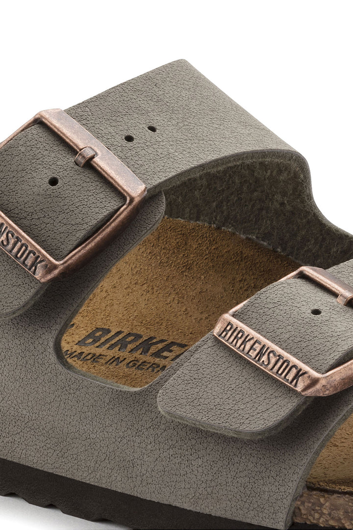 Birkenstock Arizona 0151213 Stone Birko-Flor Nubuck Leather Narrow Fit Sandal - Shirley Allum Boutique