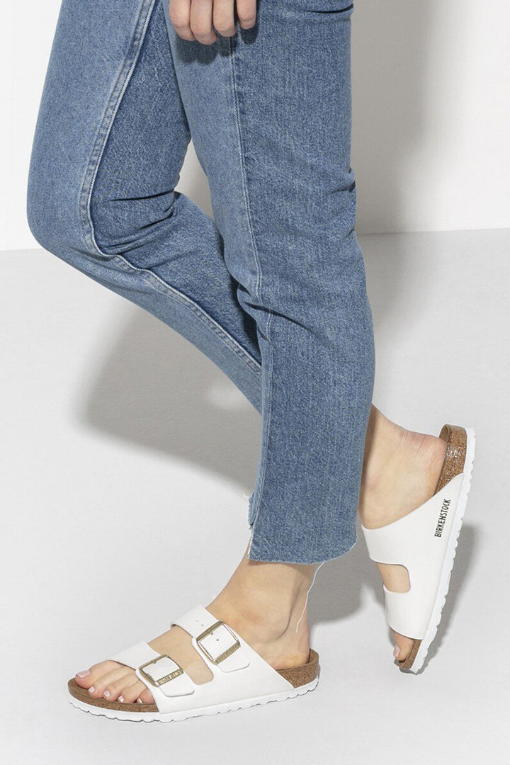 Birkenstock Arizona 1005294 Patent White Narrow Fit Sandal - Shirley Allum Boutique