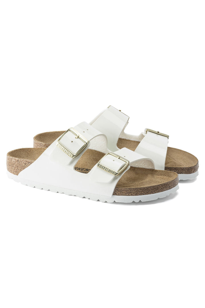 Birkenstock Arizona 1005294 Patent White Narrow Fit Sandal - Shirley Allum Boutique