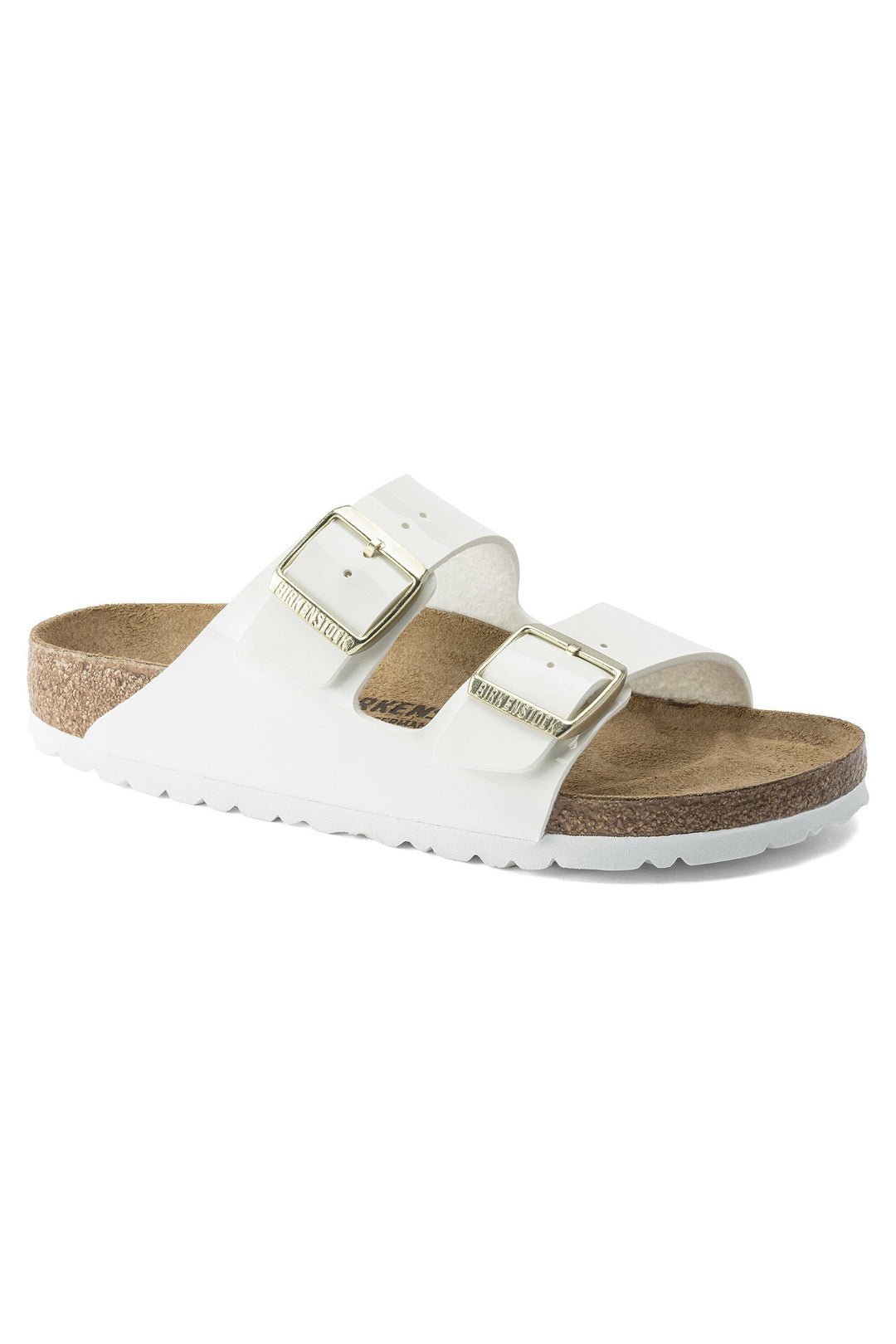 Birkenstock Arizona 1005294 Patent White Narrow Fit Sandal - Shirley Allum Boutique