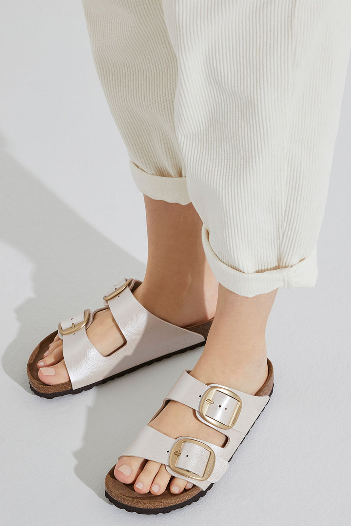 Birkenstock Arizona 1020021 Big Buckle Graceful Pearl White Narrow Fit Sandal - Shirley Allum Boutique