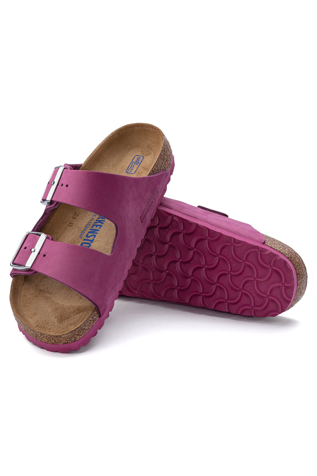 Birkenstock Arizona 1023333 Dark Fuchsia SFB Nubuck Leather Regular Fit Sandal - Shirley Allum Boutique